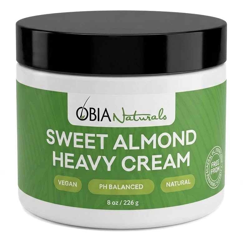 OBIA Naturals Sweet Almond Heavy Cream — Rich Moisture Leave-In Conditioner, 8 Oz