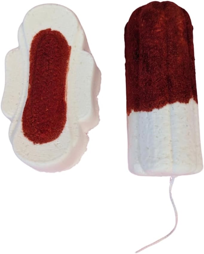 Tampon and Sanitary Pad Bath Bomb Gift Set