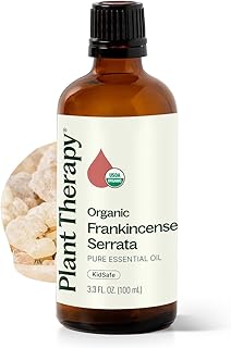 Plant Therapy Organic Frankincense Serrata Essential Oil, 100 mL (3.3 oz), USDA Certified Organic, 100% Pure and Undiluted, Great for Aromatherapy and DIY Skin Care