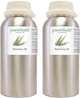 2 Bottles - 16 fl oz Rosemary Essential Oil (100% Pure & Uncut), Aluminum Bottle - GreenHealth
