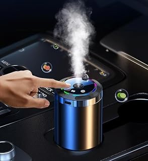 KEYSME Car Essential Oil Diffuser, Mini USB Air Humidifier, LED Light, for Vehicle Home Office