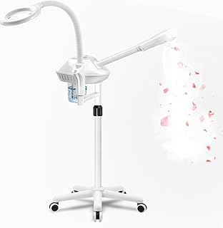 Professional Facial Steamer for Deep Hydration,2in1 Ozone Face Steamer with 5X Magnifying Lamp,Suitable for Home Use or Beauty Spa Deep Cleansing and Hydration