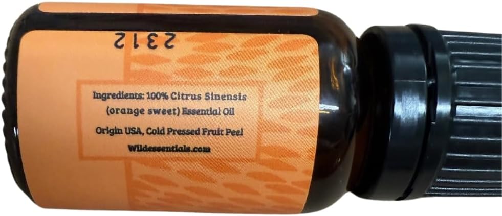 Wild Essentials Orange Sweet 100% Pure Essential Oil - 10ml, Therapeutic Grade, Made and Bottled in The USA