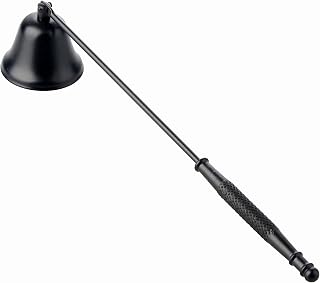Candle Snuffer Black with Long Handle, Candle Snuffer Extinguisher, Wick Cutter Stainless Steel Wick Clipper Wick Scissor, Candle Wick Trimmer for Candle Aromatherapy Lovers