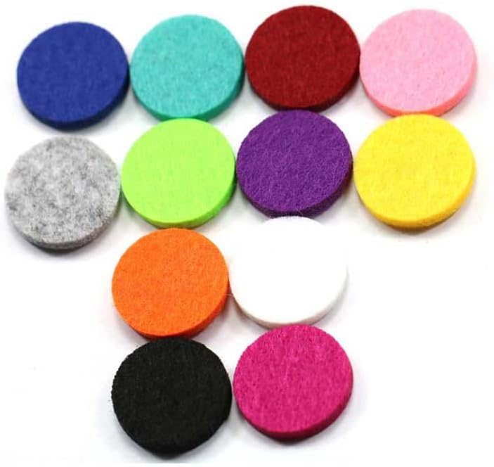 Healifty 100pcs Thick Absorbent Replacement Pads for Diffuser Necklace Locket Mixed Colors Fit for Optimal Scent Diffusion Reusable Essential Oil Pads