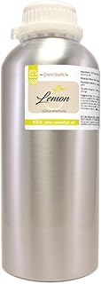 Lemon Essential Oil – 32 fl oz (946 ml) Aluminum Bottle w/Plug Cap – 100% Pure Essential Oil – GreenHealth