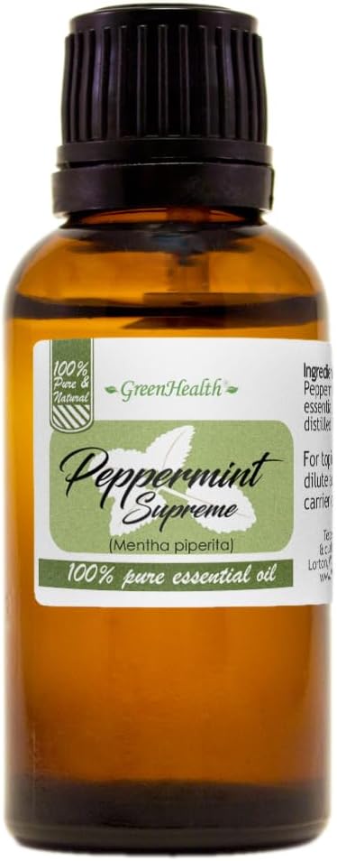 1 fl oz Peppermint Essential Oil (Mentha Piperita) (100% Pure & Uncut) - GreenHealth