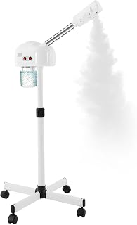 Face Steamer for Facial Deep Cleaning, 107.6°f Warm Ozone Mist Facial Steamer, 750ml Large Capacity, 360° Rotatable Nozzle, Adjustable Height for Home and Salon