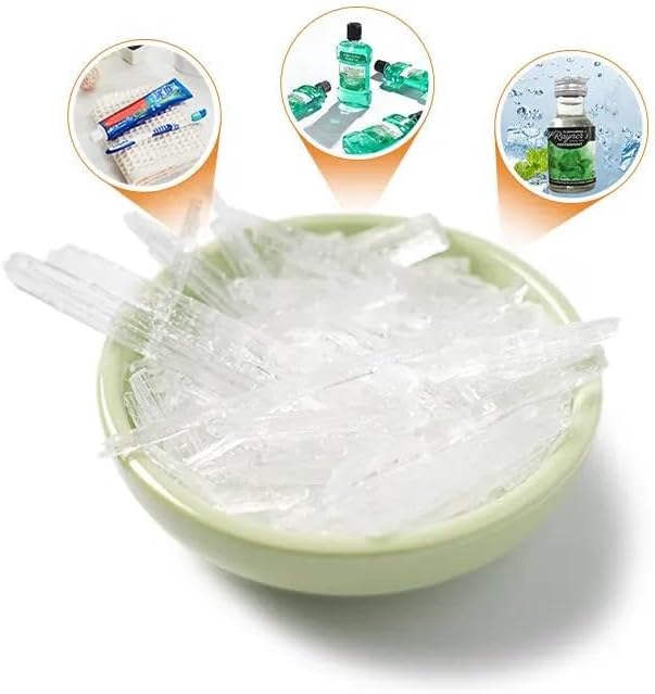 Pure Menthol Crystal 4oz 100% Organic Natural Menthol for Inhaling and Shower Steamers