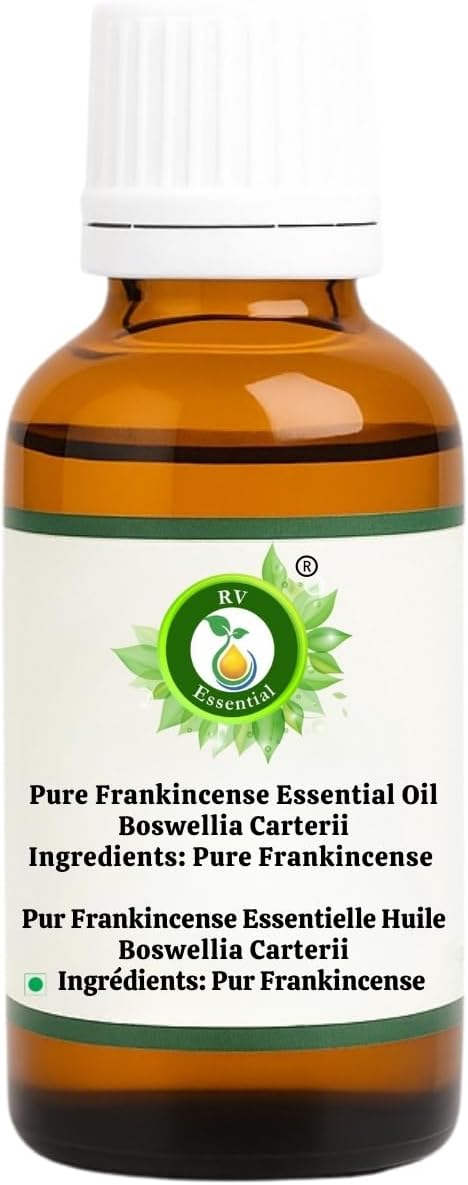 R V Essential Pure Frankincense Essential Oil 15ml (0.507oz)- Boswellia Carterii (100% Pure and Natural Therapeutic Grade)