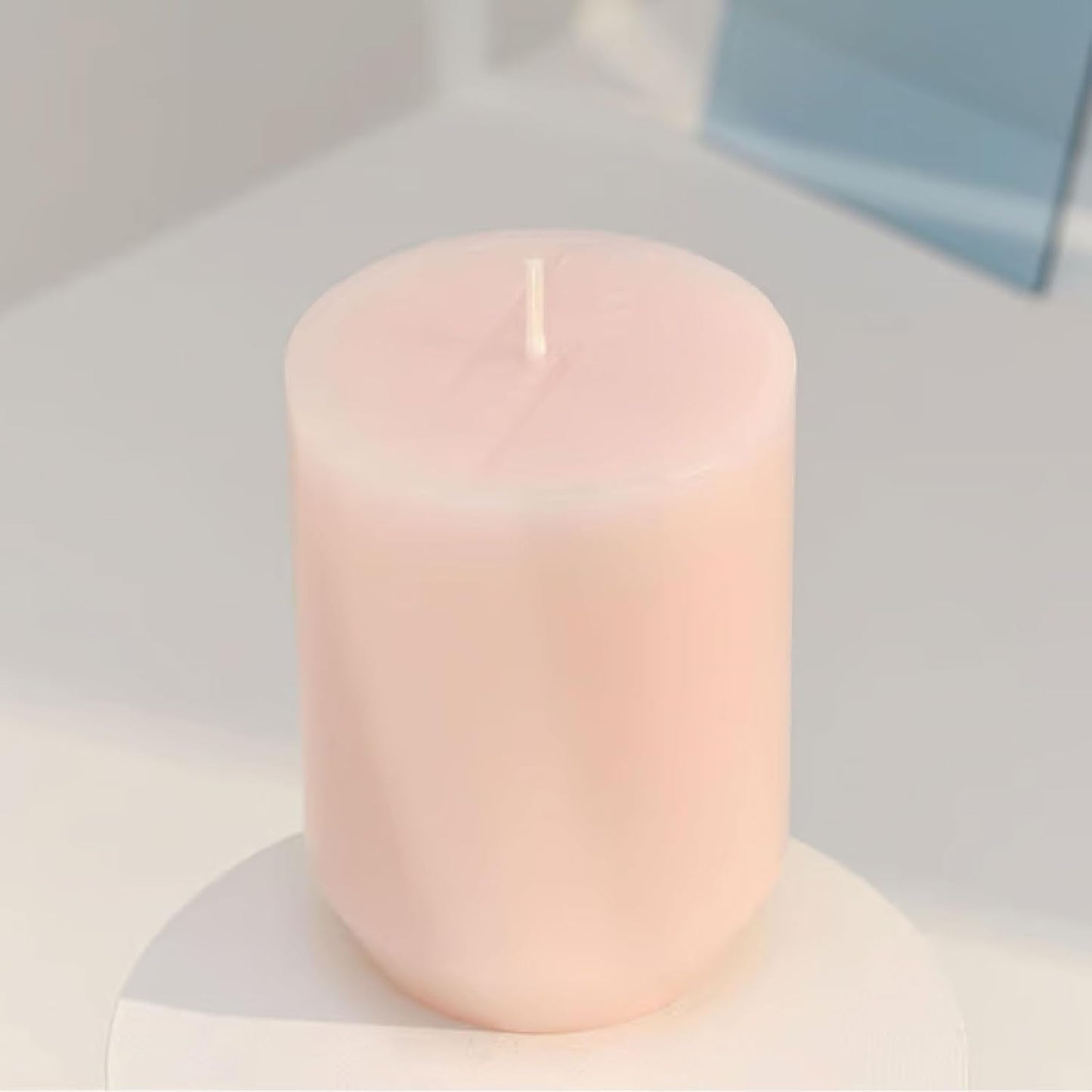 Bougies la Française Scented Pillar Candle, Peony Pink with Rose, Red Fruits and Elderberry Blossom, Made in Tunisia, Approx. 45-Hour Burn Time, 2.76 x 3.74 Inches
