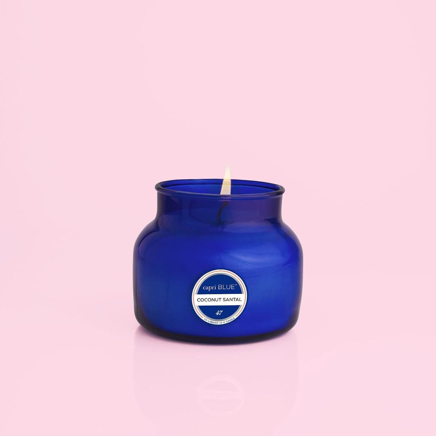 Capri Blue Signature Jar Candles - Long Lasting Soy Wax Blend - Luxury Tropical Scented Candles - Comes in Blue Decorative Glass Jar (Coconut Santal, 8 oz)