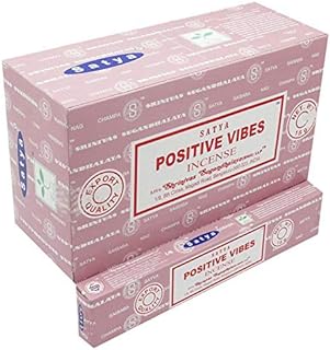 Satya Positive Vibes Incense Sticks Agarbatti Indian Natural Fragrance Pack of 3