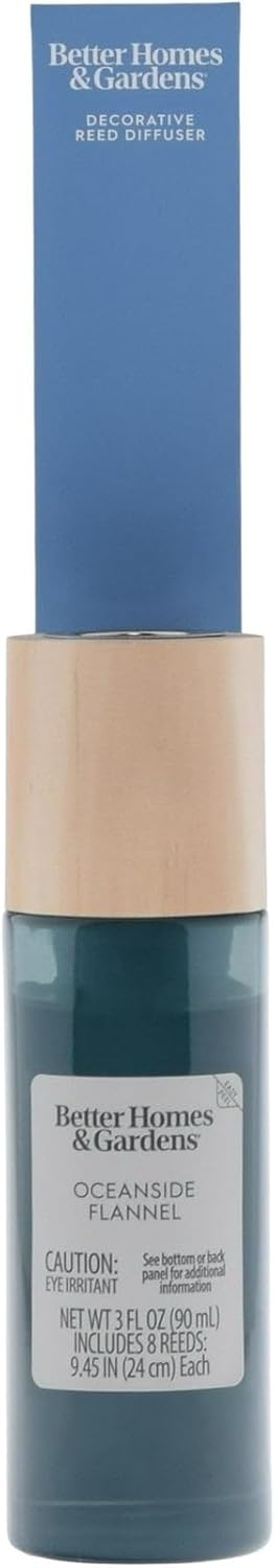 Scented Re ed Diffuser 3 Fl Oz (90 ml) W/ 8 Synthetic Sticks (Oceannside Flannel)