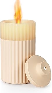 Essential Oil Diffuser, Flameless Candle Diffuser with Auto Off Function Cool Mist Humidifier 3 Levels Light for Office Room Decor Outdoors Camping 100ml