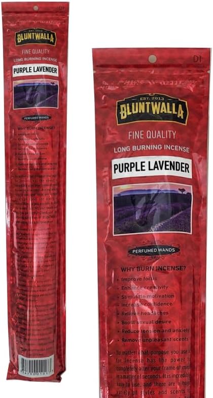 19" Jumbo Fine Quality Long Burning Incense 30 Stick Pack - Choose Your Scent (Purple Lavender)