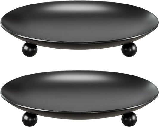 Apsways Black Pillar Candle Holders
