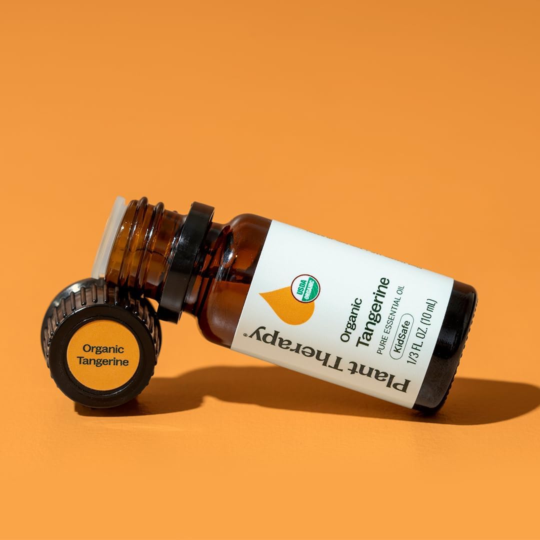 Plant Therapy Organic Tangerine Essential Oil 10 mL (1/3 oz) 100% Pure, Undiluted, USDA Certified Organic, Aromatherapy, Mood Boosting, Immune Support