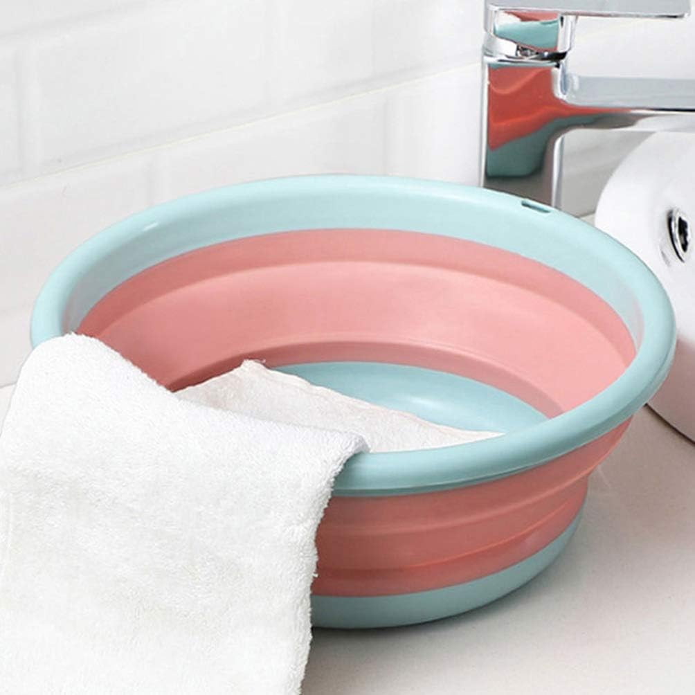 DOITOOL Foldable Foot Basin 11.02X12.59X4.72In Portable Household Foot Soak Bucket Multipurpose Collapsible Footbath for Home Travel Camping Spa and Washing