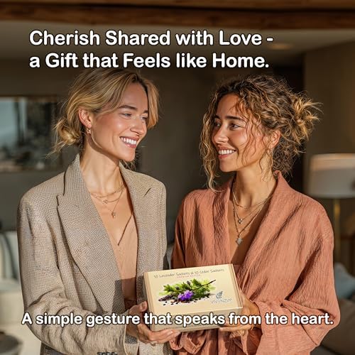 Lavender & Cedar Bundle – 20 Sachets (10 Lavender & 10 Cedar) and 40 Planks for Closet and Drawer Freshness.
