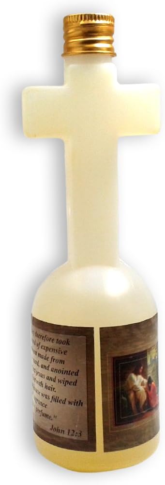 Spiritual Blessing Anointing Oil 125 ml in Cross Bottle Made in Jerusalem with 100% pure Frankincense, Myrrh and Spikenard