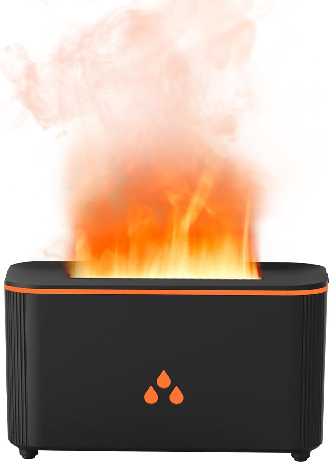 Mini Colorful Flame Essential Oils Diffuser, 160ml Ultrasonic Aroma Diffusers with Cool Mist Aromatherapy Humidifier, 7 Colorful Light, Whisper-Quiet, Auto-Off, 8Hours for Home, Office, Bedroom