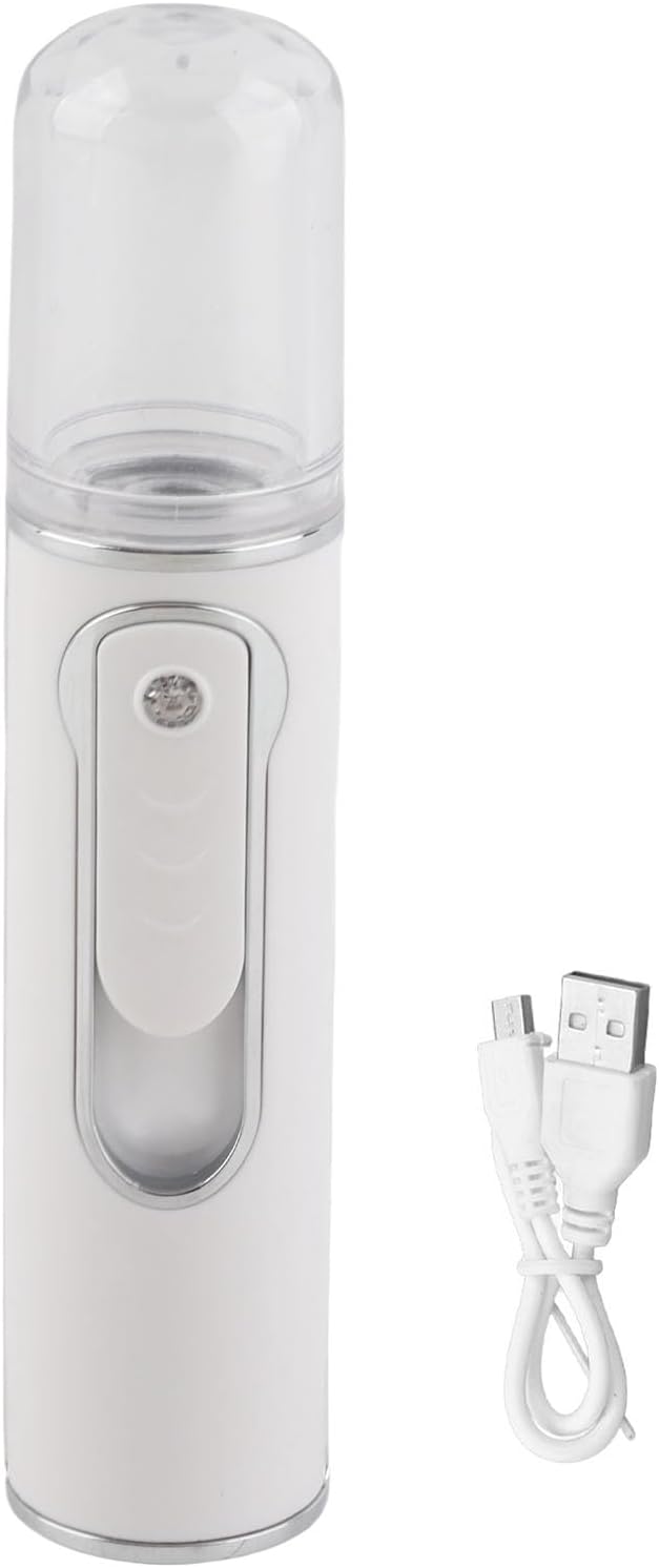 Generic Portable Nano Facial Face Steamer USB Rechargeable 30ML Large Capacity Visual Water Tank with Cooling Function for Face Body Hair Hydration Travel Home Office