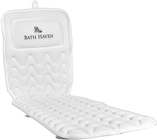 Bath Pillow for Tub, Full Body Bathtub Pillow and Mat for Head, Neck and Back Support, Relaxing Spa Cushion Head Rest and Mat for Tub Jacuzzi, Luxury Bathtub Accessories for Women and Men Quick Drying