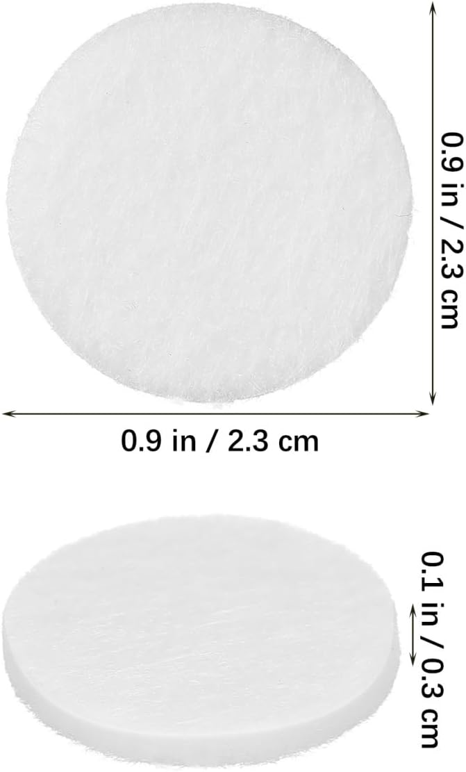 PRETYZOOM 100Pcs Essential Oil Diffuser Refill Pads Cotton Aromatherapy Pads for Necklace Locket Aroma Diffuser Pendant Accessories 0.88 x 0.88 Inch