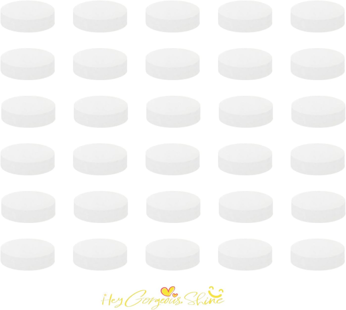 30Pcs Unscented Essential Oil Perfumes Refill Pads for Car Air Freshener Clips Car Diffuser,Car Air Freshener Vent Clip Felt Pads,17mm White Refill Replacement Tablets for Custom Fragrance