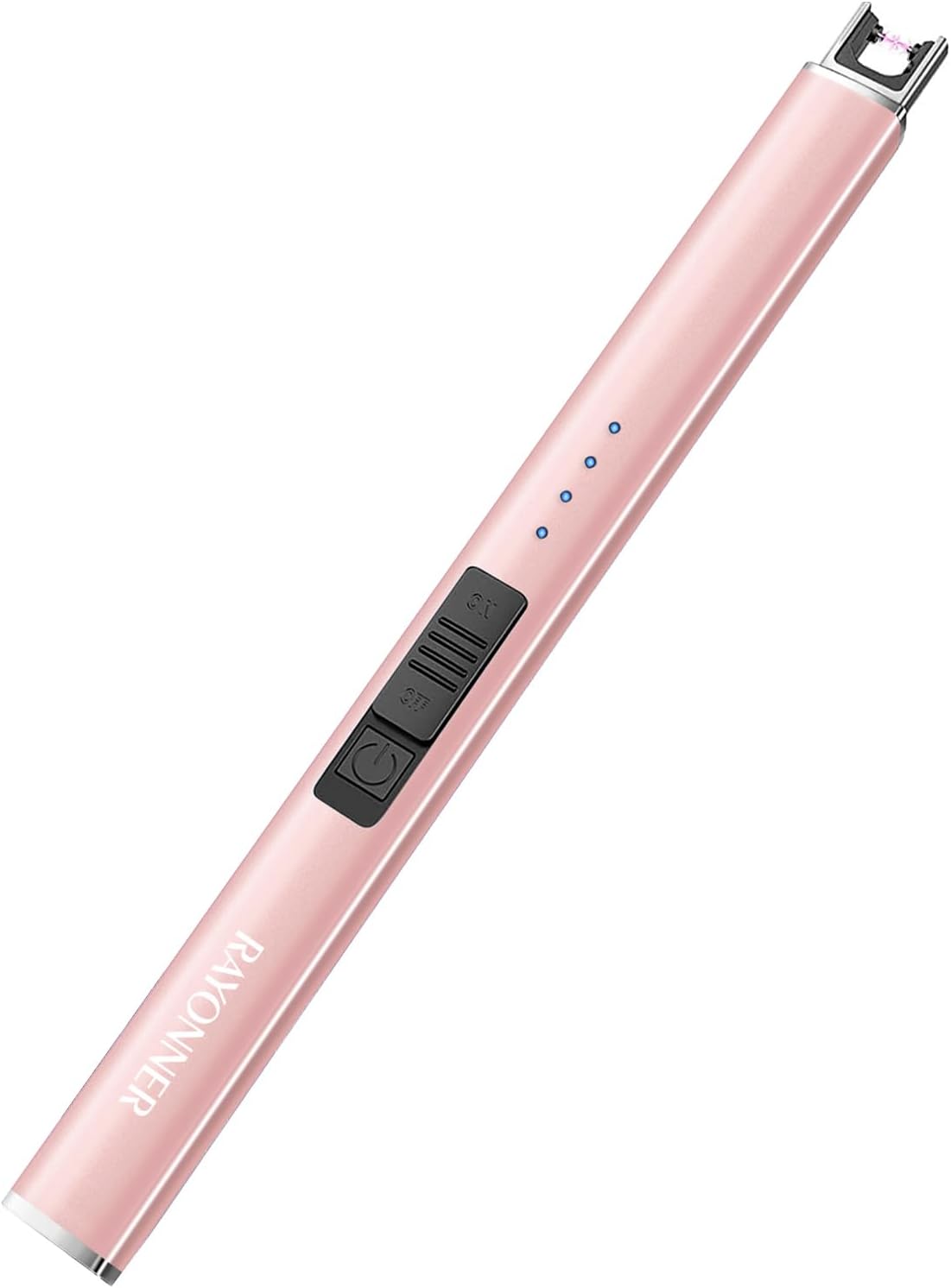 RAYONNER Electric Candle Lighter USB Plasma Arc Windproof Rose Gold