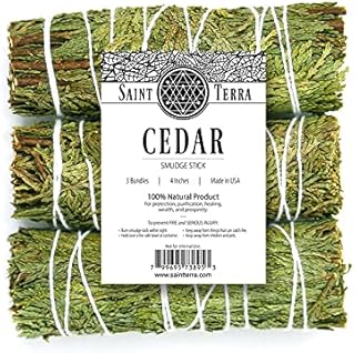 Saint Terra - Cedar Smudge Stick 4 Inches; Pack of 3