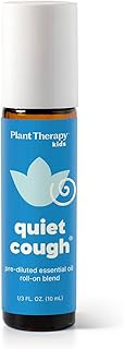 Plant Therapy Kids Quiet Cough Essential Oil Roll-on Pre-Diluted 10 mL (1/3 oz) 100% Pure, Support Respiratory Health, Ease Congestion