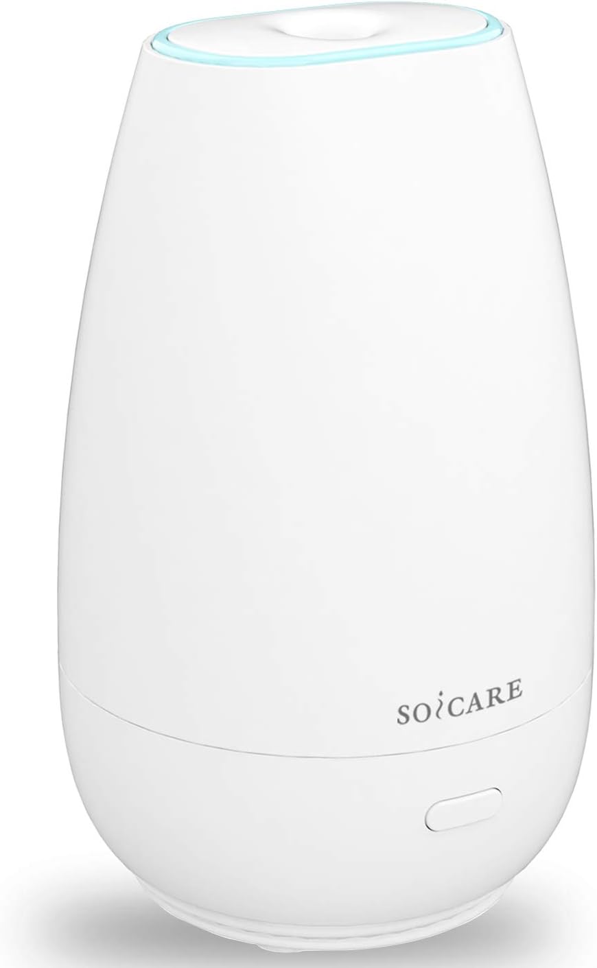 Diffuser,USB Plug-in Car Portable Aromatherapy Diffuser,Essential Oils for Diffusers with 7 Colors Lights 2 Switch Mode Waterless Auto Off for Car Home Office Room (White)