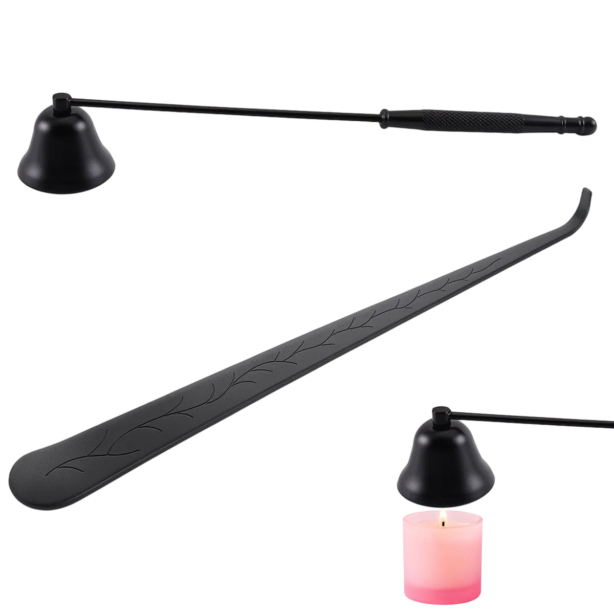 2-Piece Candle Snuffer with Wick Dipper