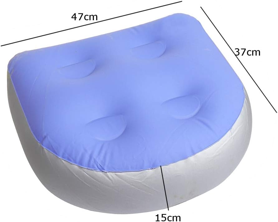 Spa and Hot Tub Booster Seat Inflatable Bathtub Massage Cushion Massage Mat with Suction Cups Soft Back Support Bath Spa Pad For Adults Kids
