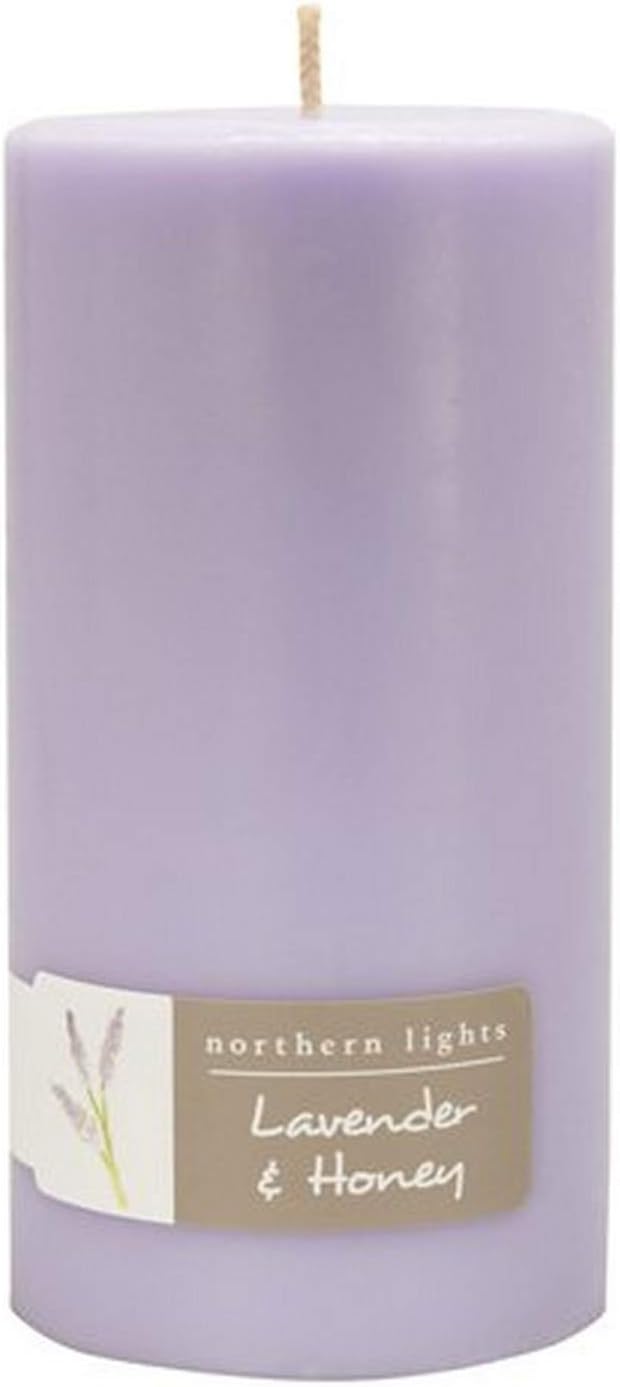 Northern Lights Candles 31638 Lavender & Honey Pillar Candle, 3x6, Lilac