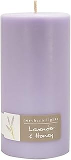 Northern Lights Candles 31638 Lavender & Honey Pillar Candle, 3x6, Lilac