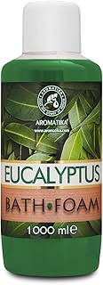 Bath Foam with Eucalyptus Essential Oil - 34 Fl Oz (1000ml) - Body Care - Good Sleep - Beauty - Bathing - Body Care - Wellness - Relax - Aromatherapy - Spa - Bubble Baths
