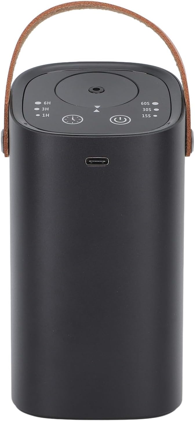 Waterless Essential Oil Diffuser, Rechargeable Portable Aromatherapy Diffuser Machine Automatic Intelligent USB Charging 20ml Capacity for Home Car Room Office