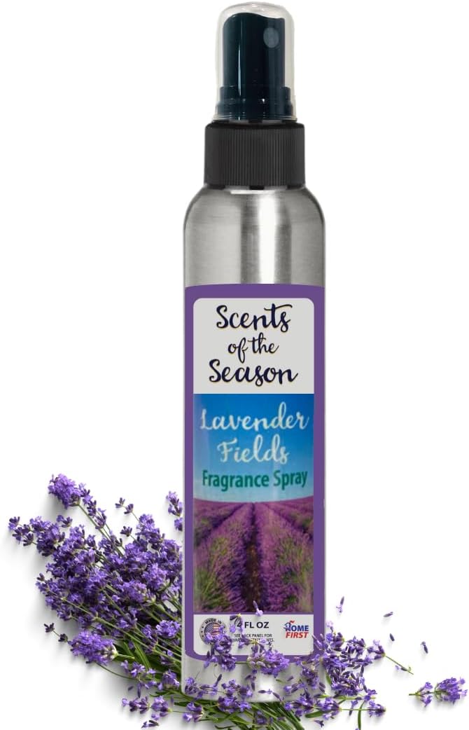 Essential Oil Fragrance Spray, Lavender, 4 oz — Natural Room and Fabric Mist for Home, Office, and Bedding