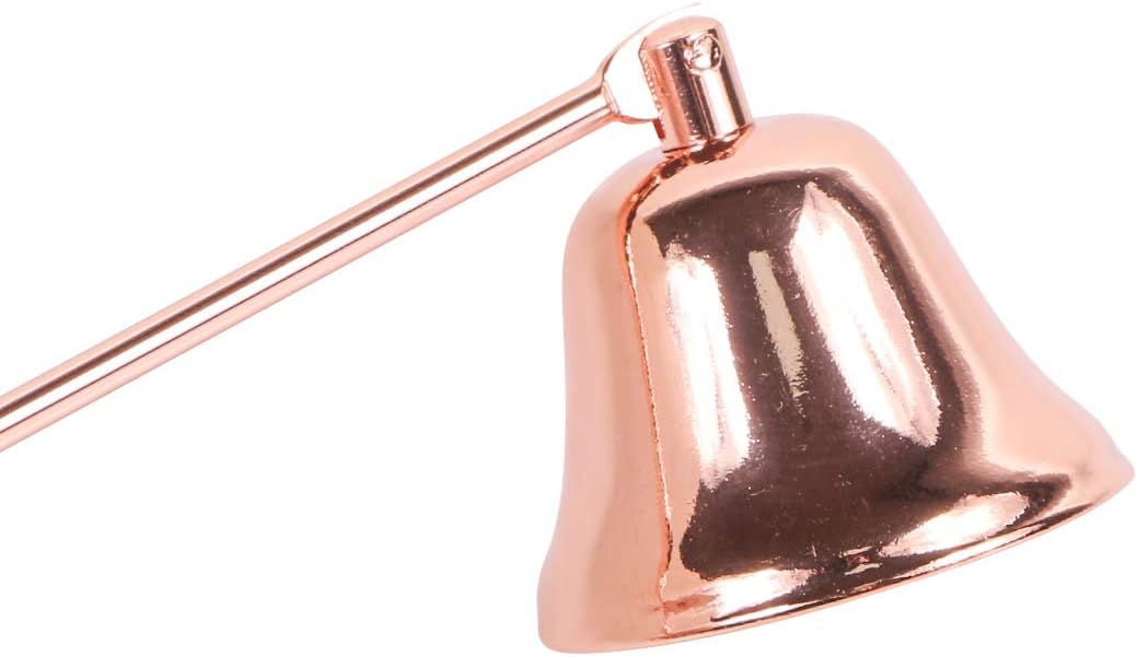 Candle Snuffer, Candlesnuffers Wick Snuffer Candle Accessory with Long Handle for Putting Out Extinguish Candle Wicks Flame Safely (Rose Gold)