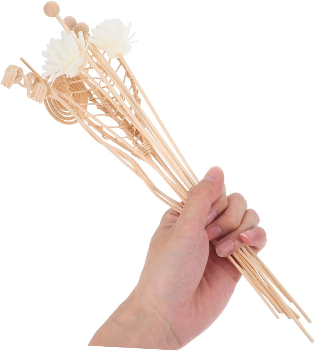 LIFKOME 24pcs Rattan Diffuser Sticks for Aromatherapy Efficient Home Fragrance Reeds for Bedroom Office and Living Use No Fire Scent Diffuser Refill Sticks
