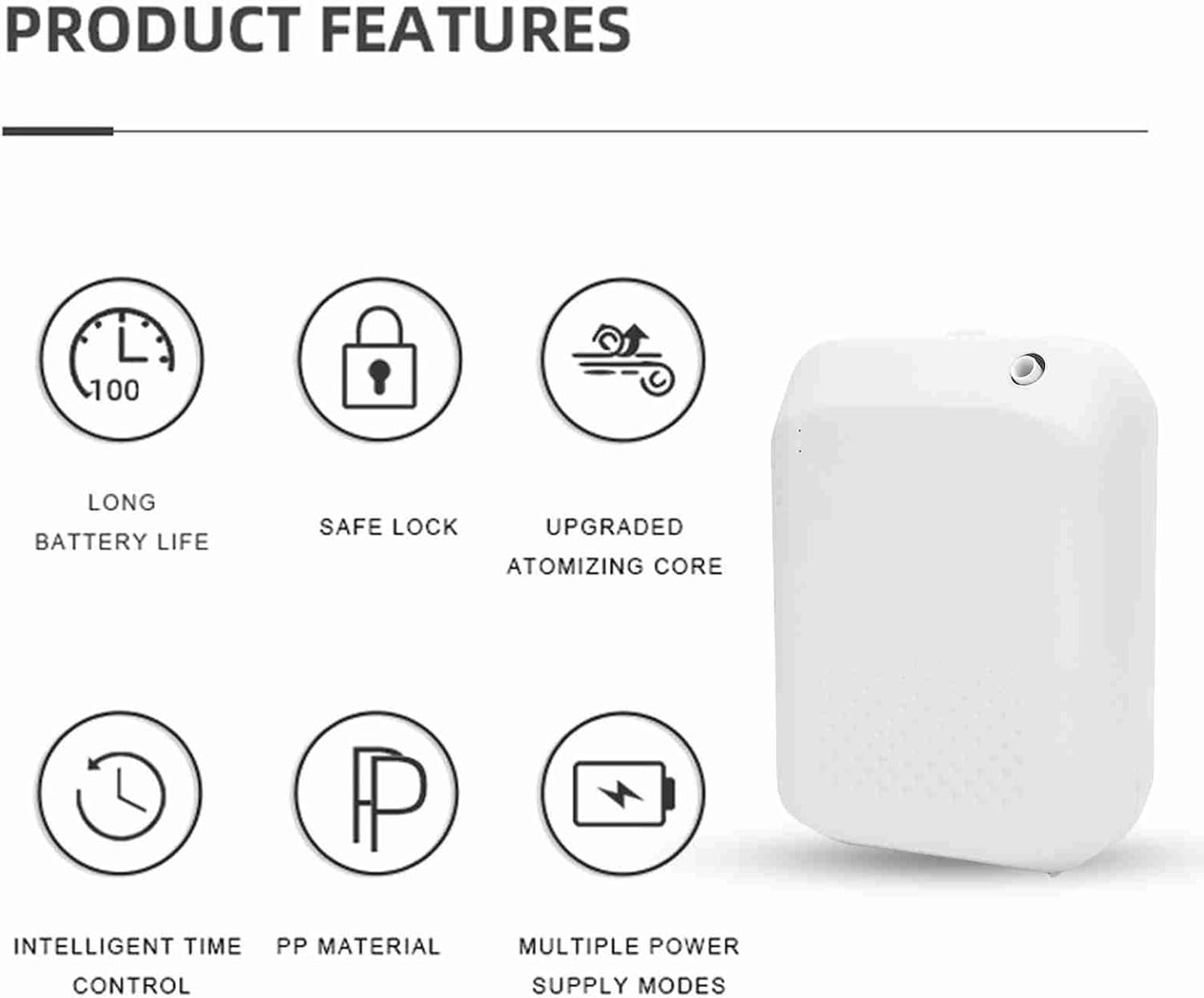 Hotel Waterless Oil Diffuser Cold Air Technology, Smart Scent Diffuser Clean Air Machine Essential Oil, 150ml Aromatherapy Essential,for Home Office Hotel Spa Salon (White)
