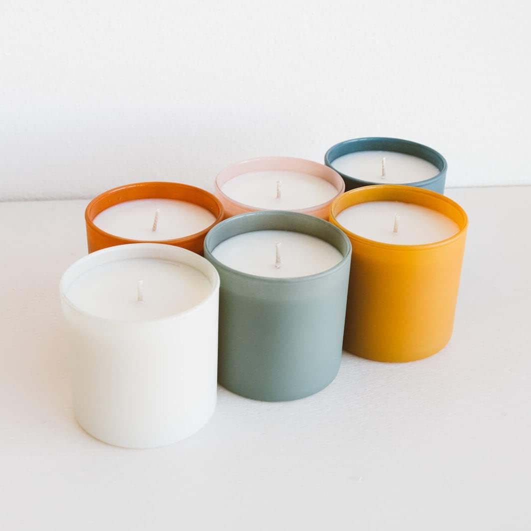 Calyan Wax Co. Dignity Series Scented Candle Gift Set - 6 Scented Candles - 35 Hour Burn - Luxury Clean Soy Wax Candles - Long Lasting Colorful Ceramic Jar Candle for Home - 5.3oz