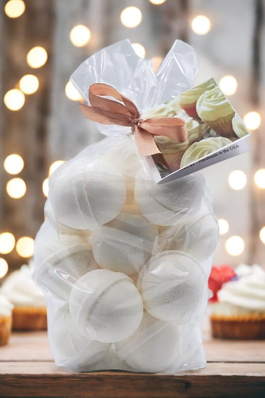Bath Bombs 14 Set 1 oz/ea, USA Handmade | Shea & Coco Butter | Moisturizng | Birthday Gift Idea | Natural Ingredients | Vegan & Cruelty Free | Essential Oils Aromatheraphy - Lemon Cream
