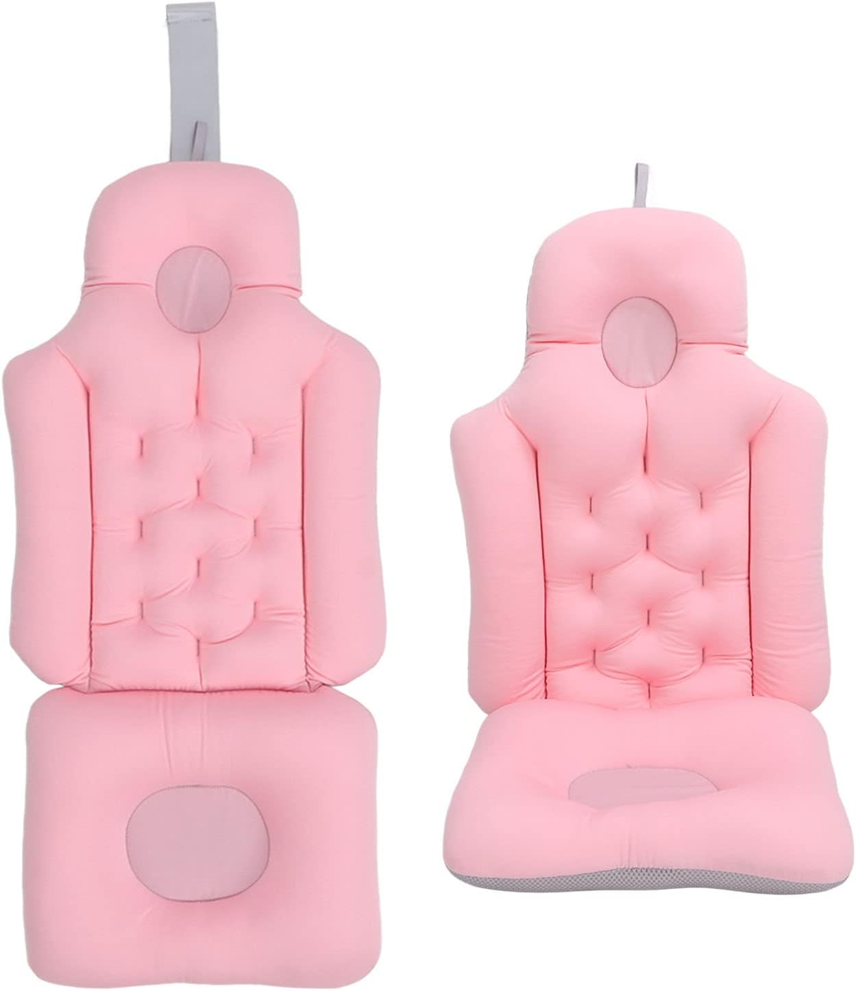 Bathtub Cushion Bathtub Pillow Soft Breathable Folding Headrest Back Support Bath Pillow Cushion for Adults Spa(Pink)