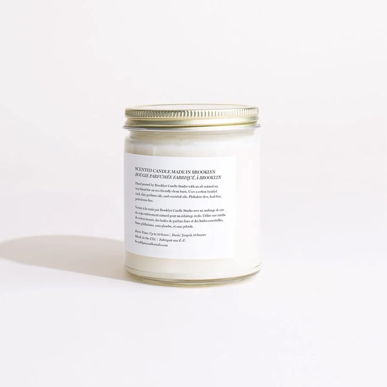 Brooklyn Candle Studio Santal Jar Candle - Luxury Scented Candle, Vegan Soy Wax, Hand Poured in The USA, 50 Hour Slow Burn Time - 7.5oz