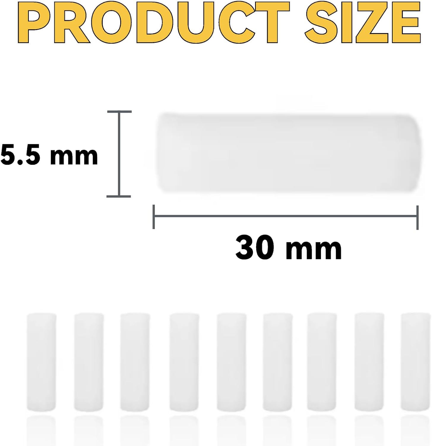 1 Pack Plant-Based Spearmint Essential Oil Cores for Necklace Diffusers - 5.5mm x 30mm Aromatherapy Inserts, Natural Scent Refills 3 Pcs