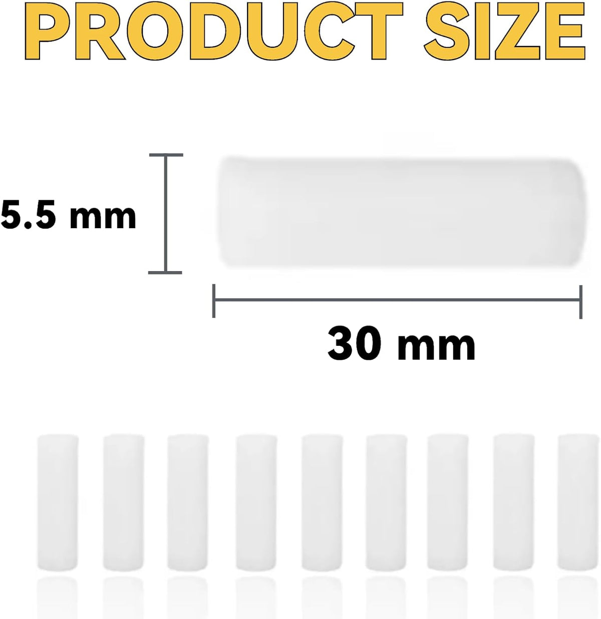 1 Pack Plant-Based Spearmint Essential Oil Cores for Necklace Diffusers - 5.5mm x 30mm Aromatherapy Inserts